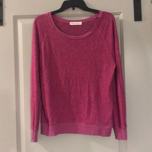 Fuschia long sleeved top size small